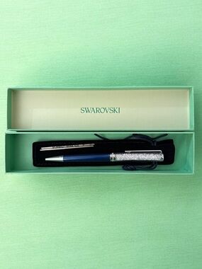 ⚡️Swarovski•Navy Blue Crystal Top Ballpoint Pen w/ refills